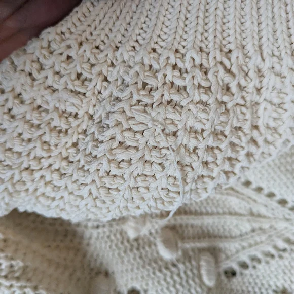 Pinko xs cotton knit sweater pom pom cream white - Picture 4 of 7